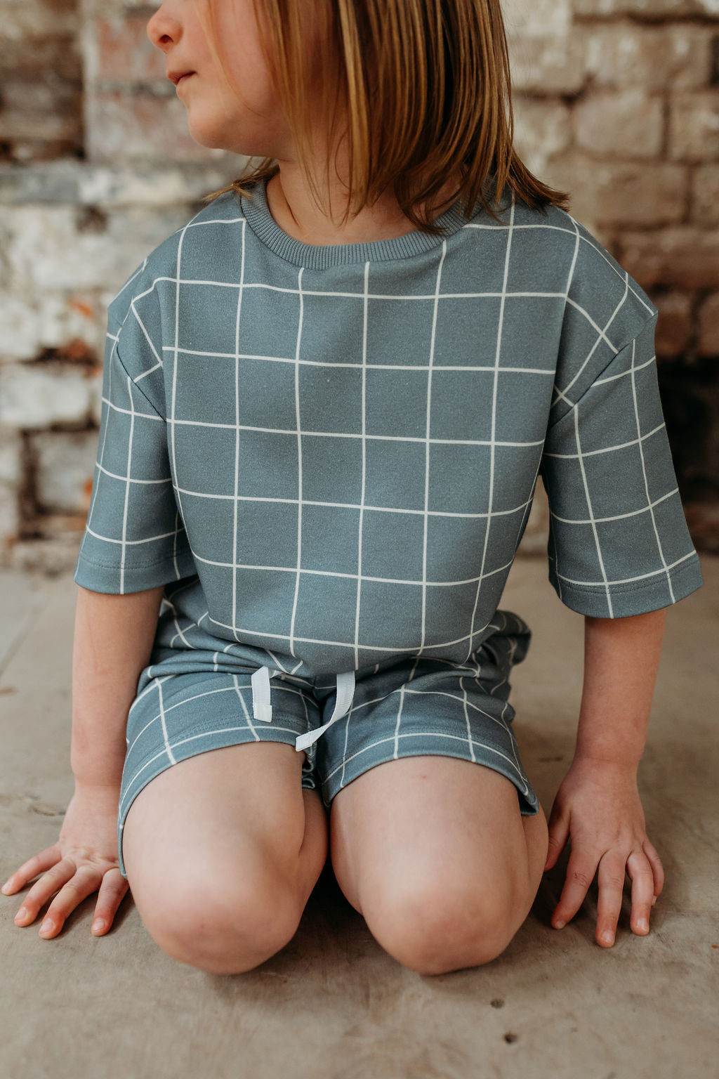 Grid Print Shorts