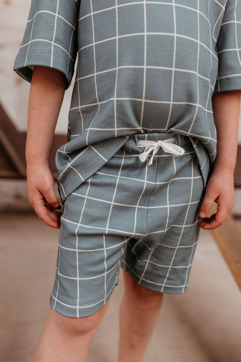 Grid Print Shorts