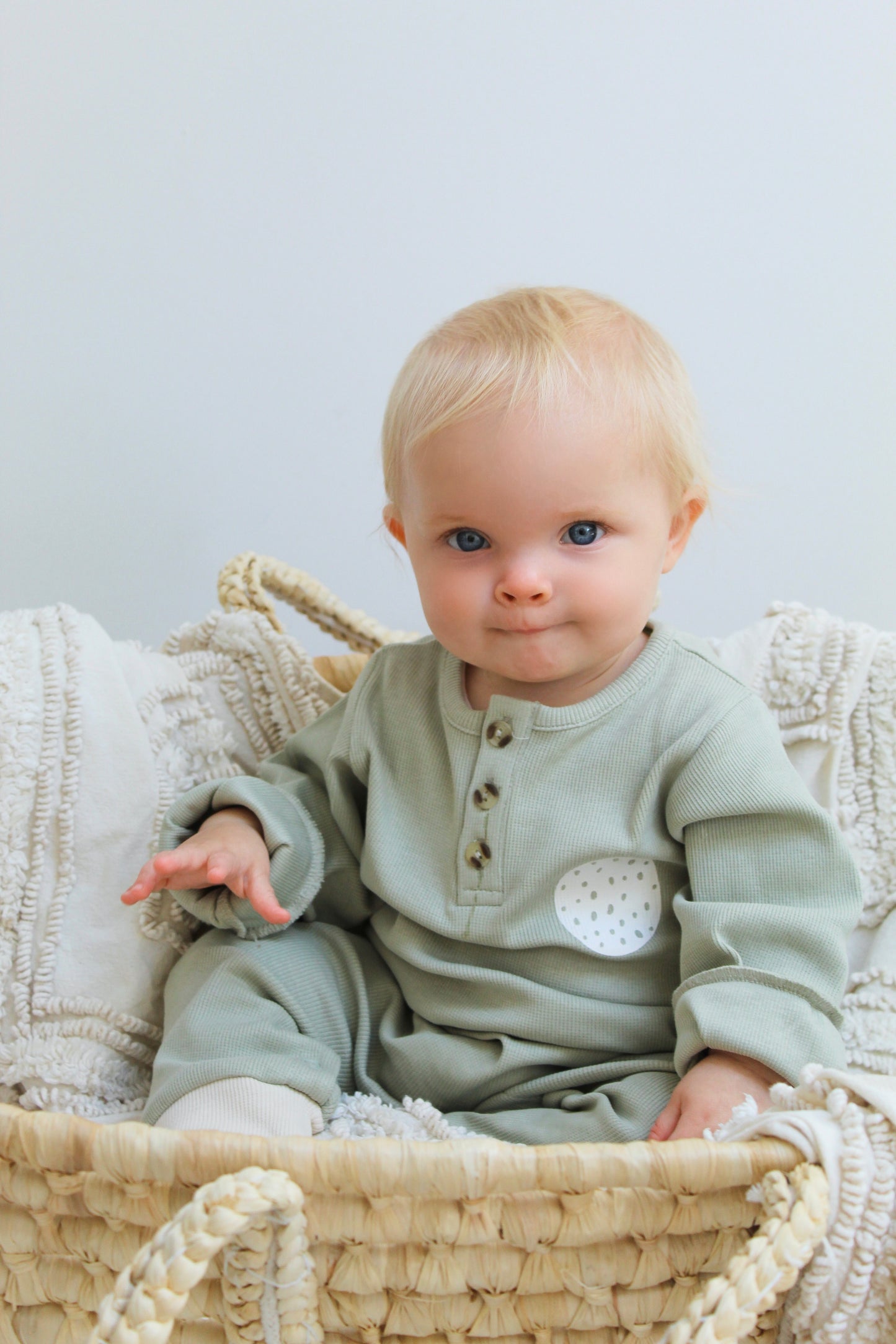 Sage Green Baby Romper