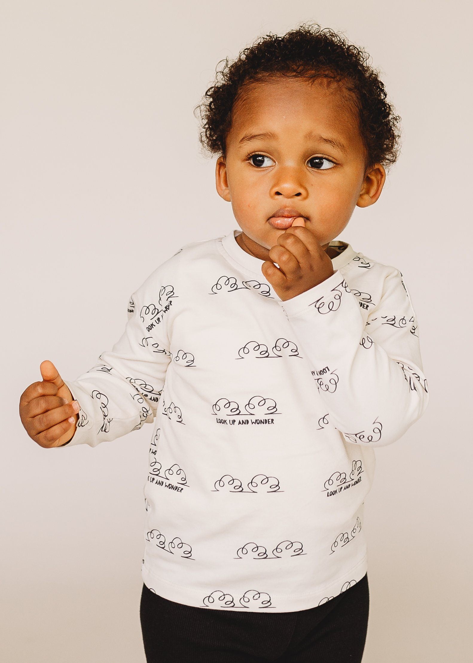 Wondrous Cloud Print Long Sleeve T Shirt MoonKids Collective